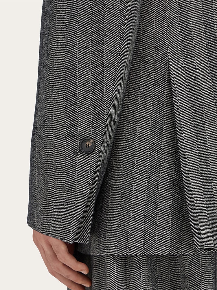Double breasted chevron blazer Gallery image 5