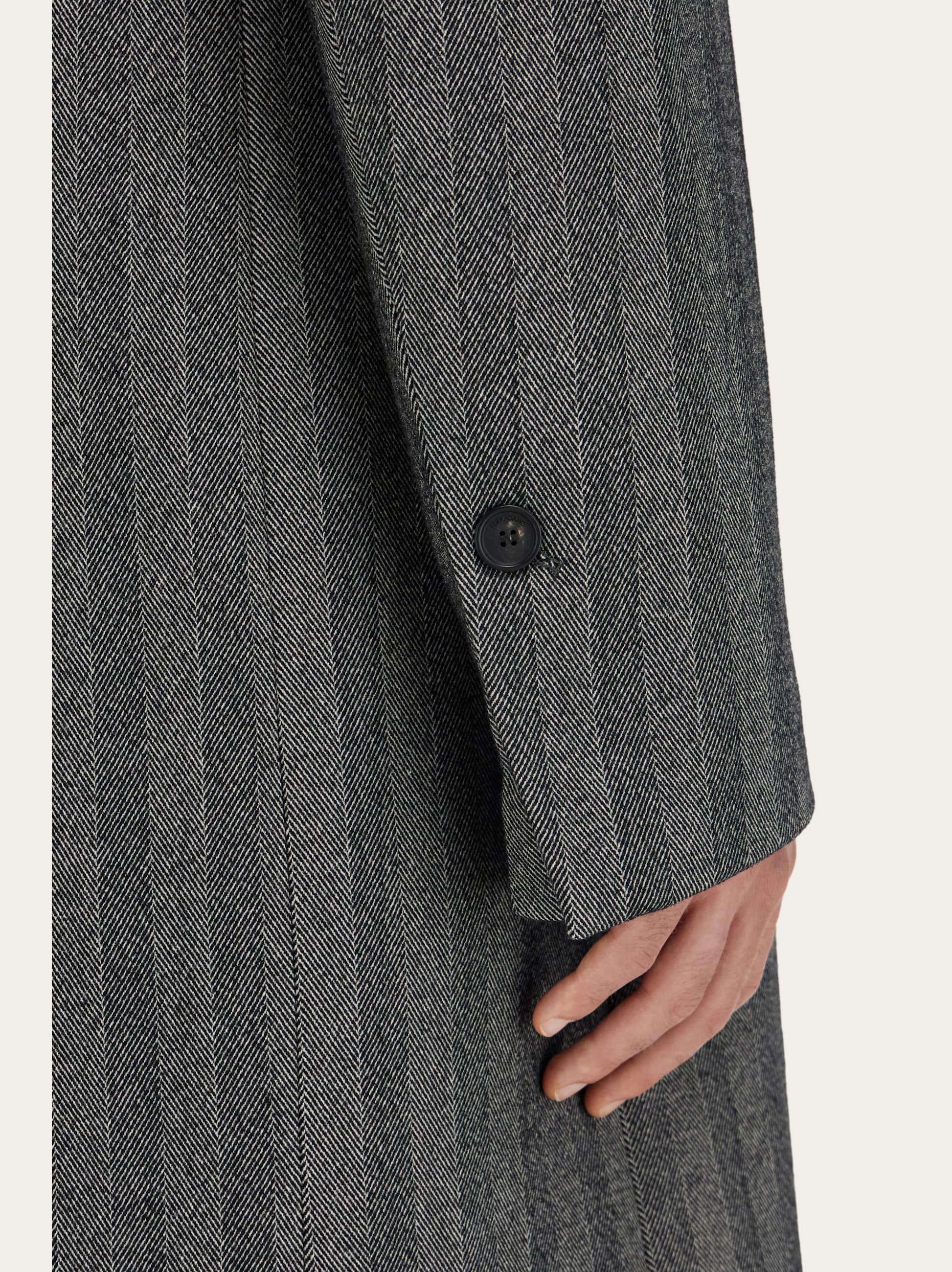 Double breasted chevron coat - Men | Ferragamo