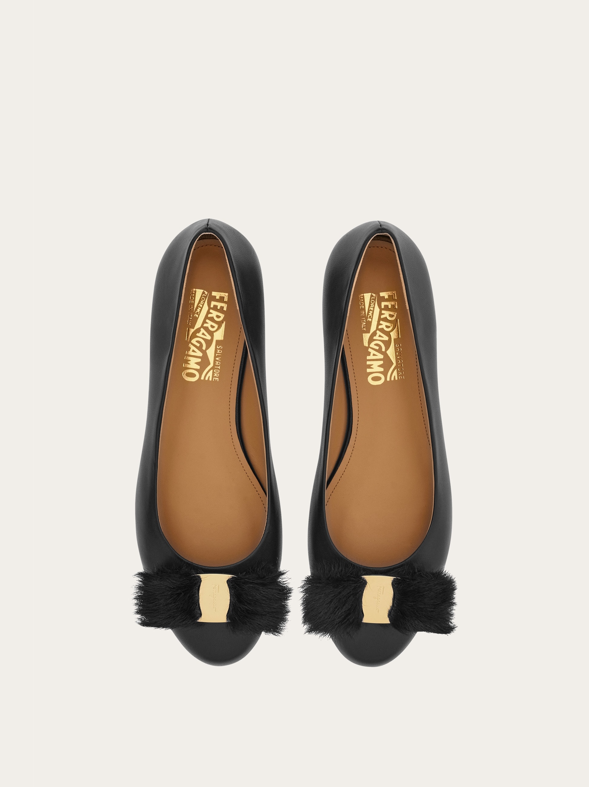SalvatoreFerragamo ヴァリナ ファー フラットシューズ 7.5 ヴァリナ - ウィメンズ | Ferragamo