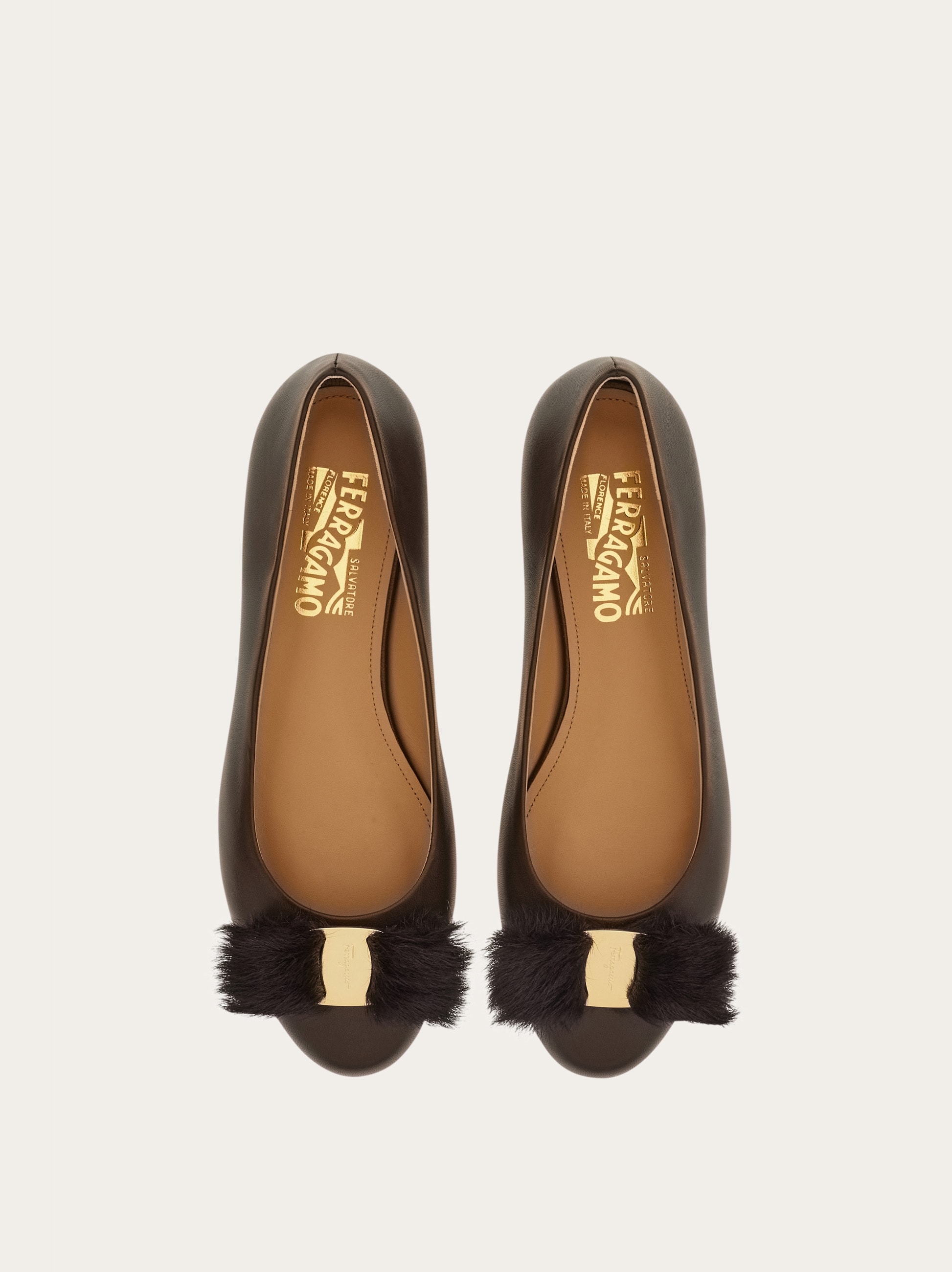 SalvatoreFerragamo ヴァリナ ファー フラットシューズ 7.5 ヴァリナ - ウィメンズ | Ferragamo