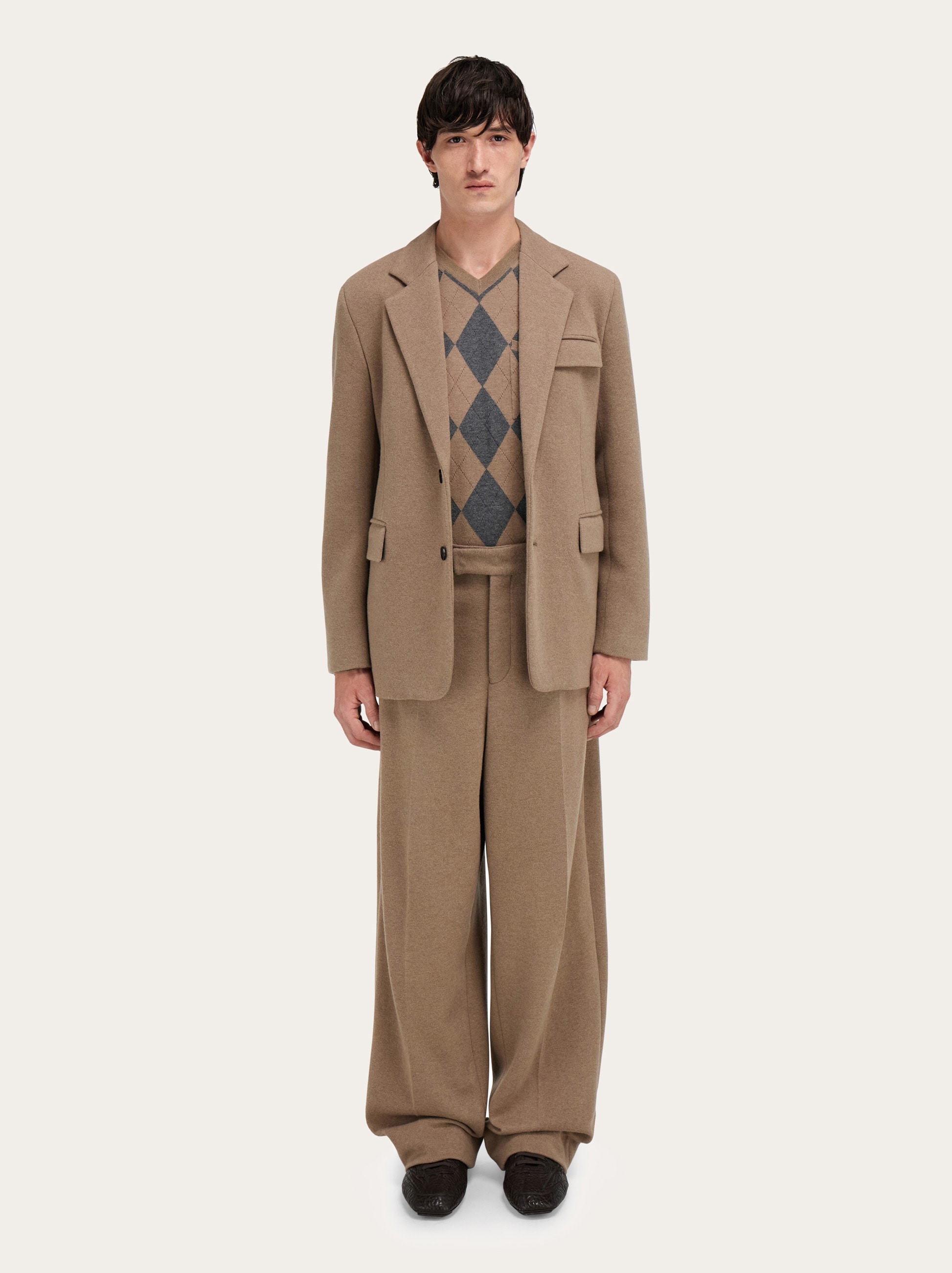 シングルブレストブレザー  Sサイズ スエードジャケット シングルブレストジャケット - メンズ | Ferragamo
