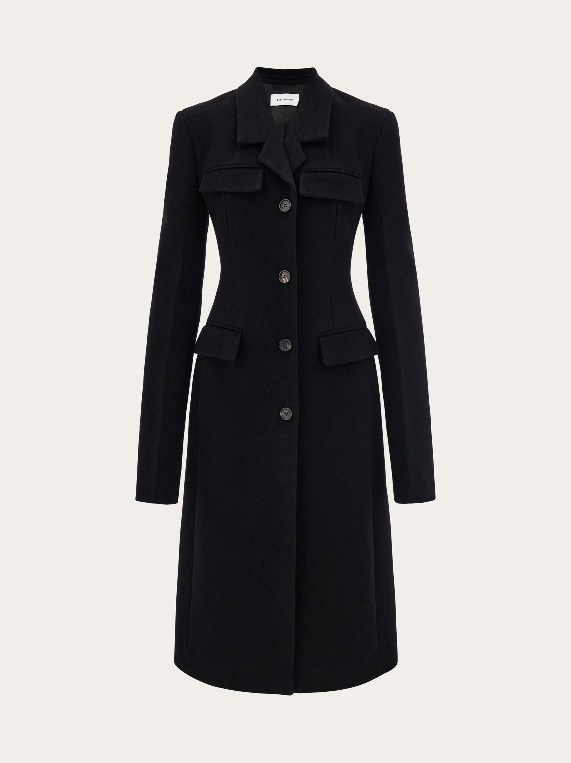 Fitted single breasted coat - Women | Ferragamo