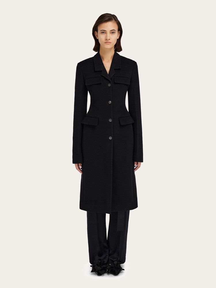 Fitted single breasted coat Gallery image 2