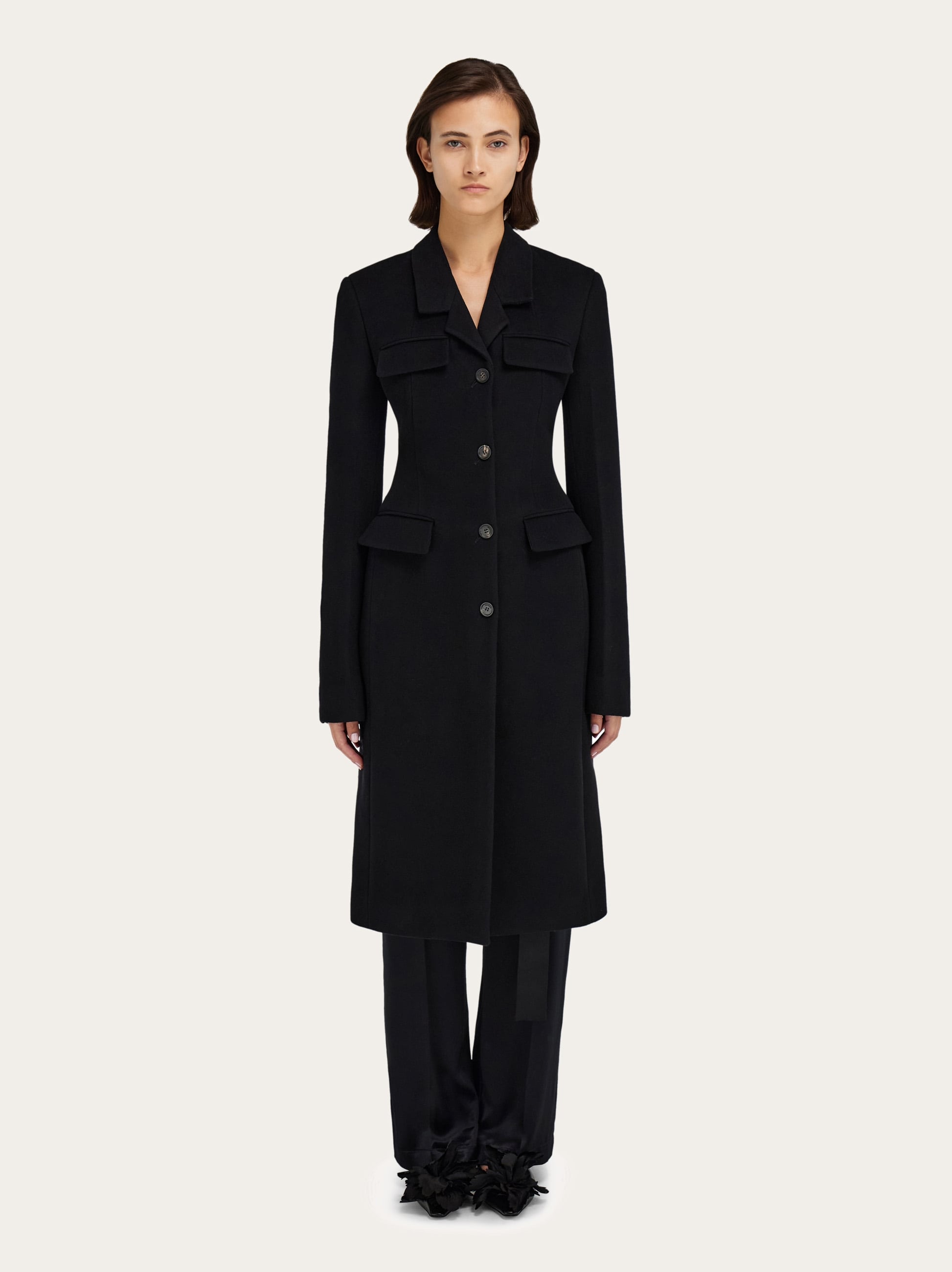 Salvatore Ferragamo ロングコート Salvatore Ferragamo フェラガモ ロングコート 42 - メルカリ