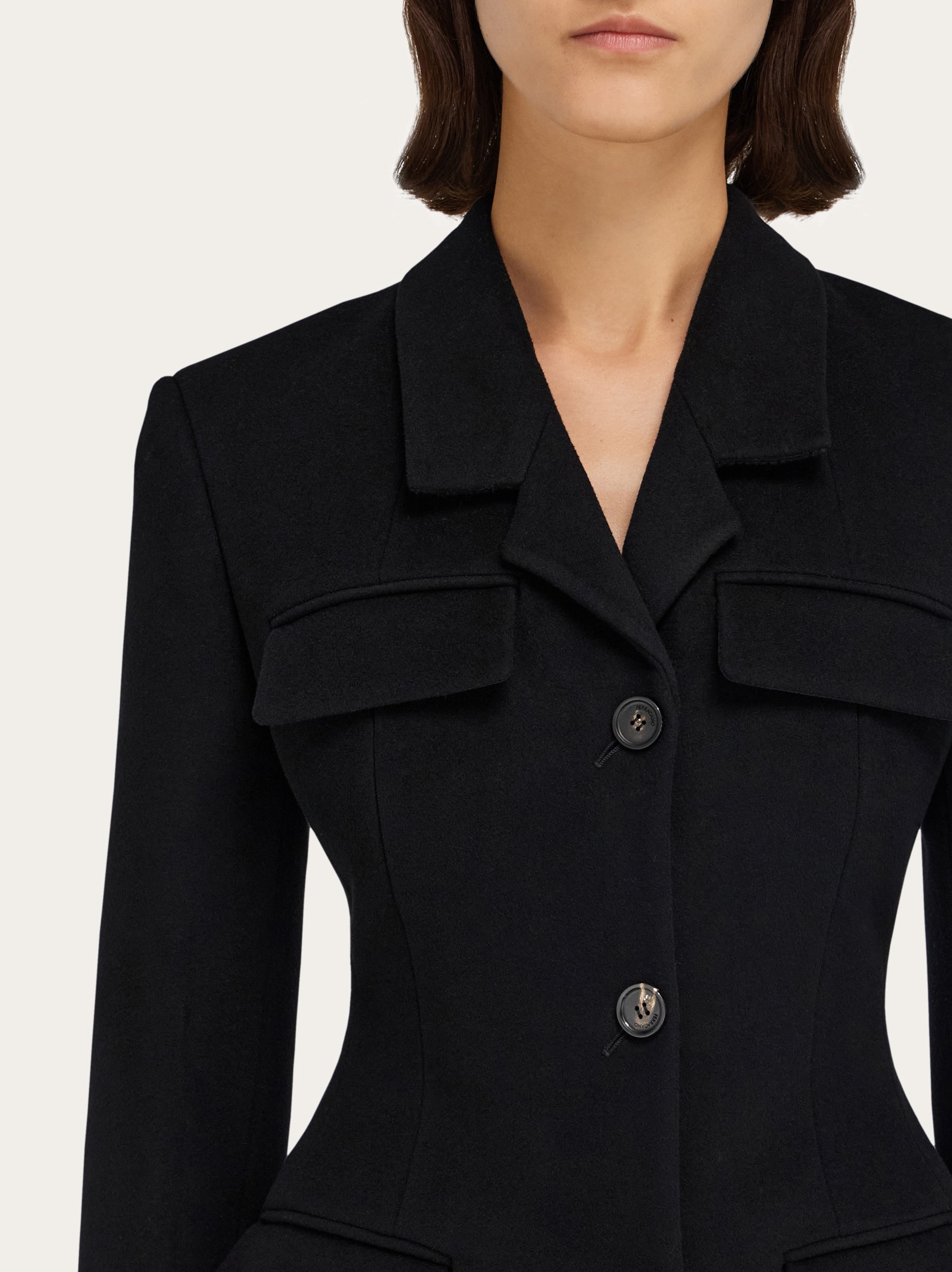 Fitted single breasted coat - Women | Ferragamo