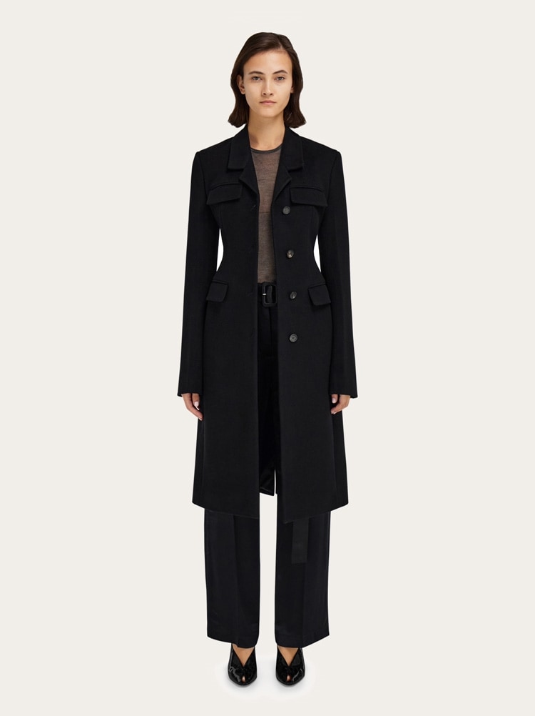 Fitted single breasted coat Gallery image 6