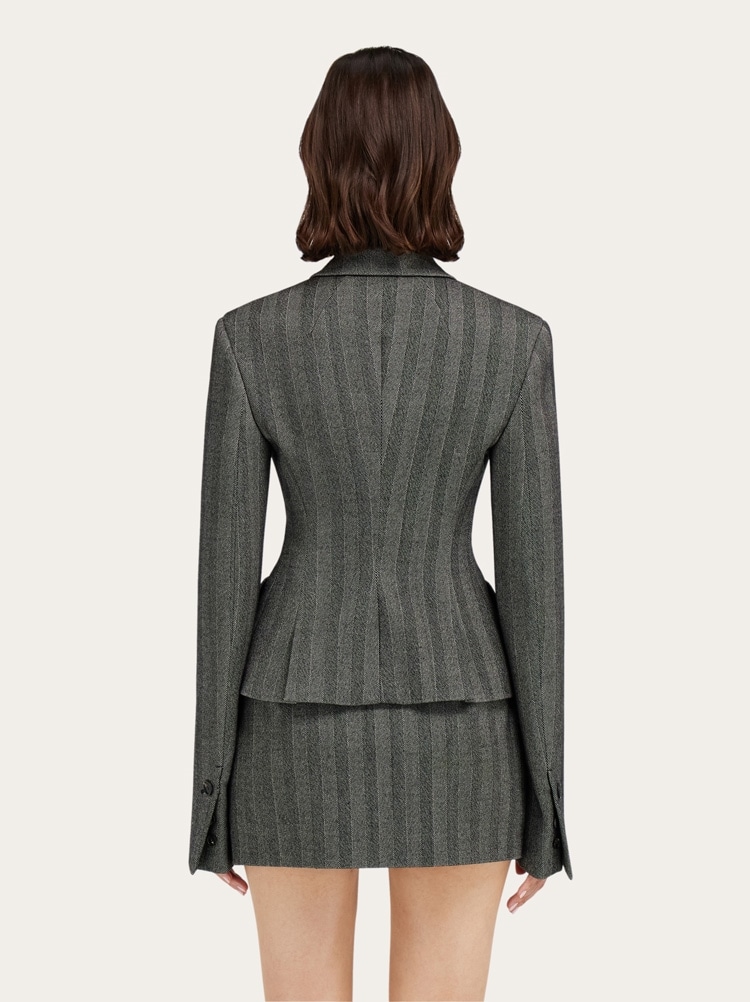 【23AW NEW】FERRAGAMO_woman/ シングルブレスト ブレザー/Beige 23AW NEW】FERRAGAMO_woman / ウール ブレザー / Beige