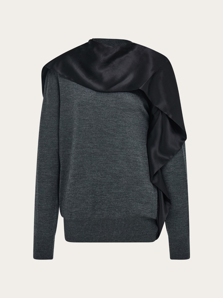 Scarf neck pullover Gallery image 1