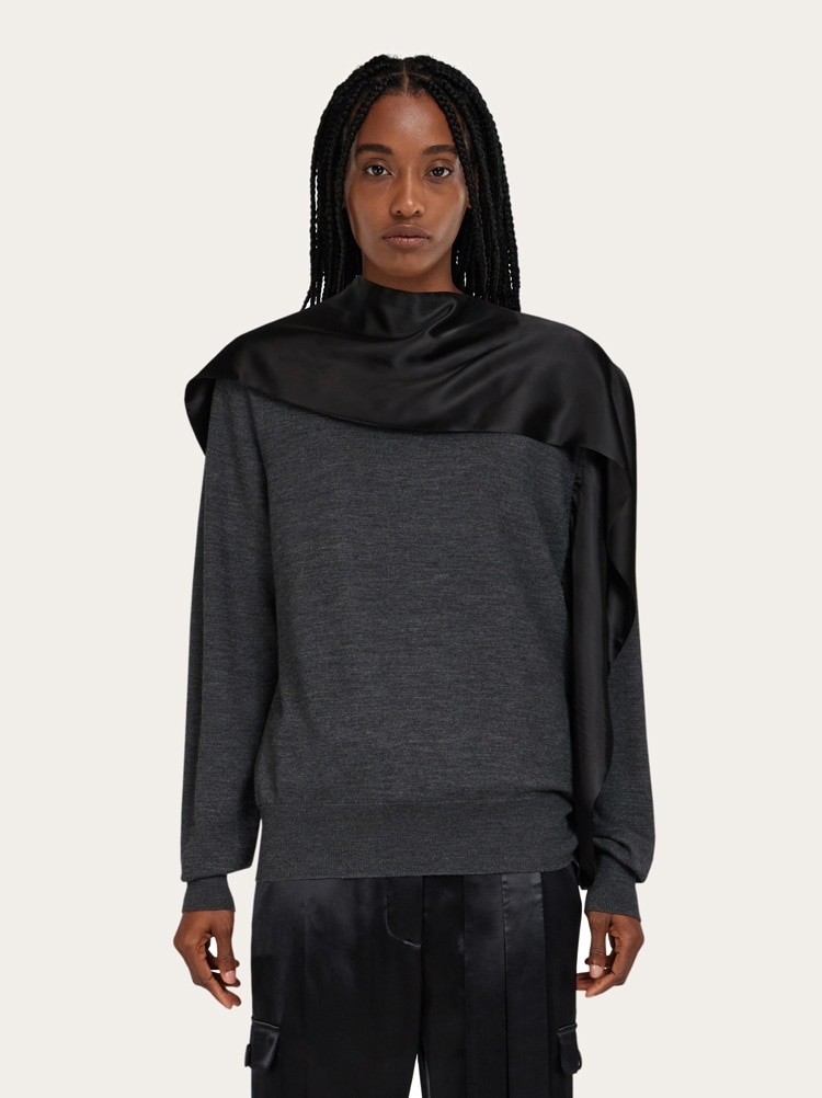 Scarf neck pullover Gallery image 2