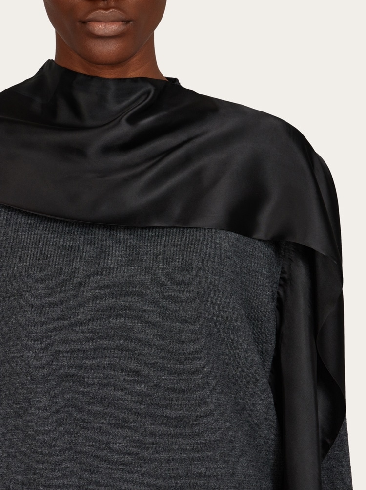 Scarf neck pullover Gallery image 4
