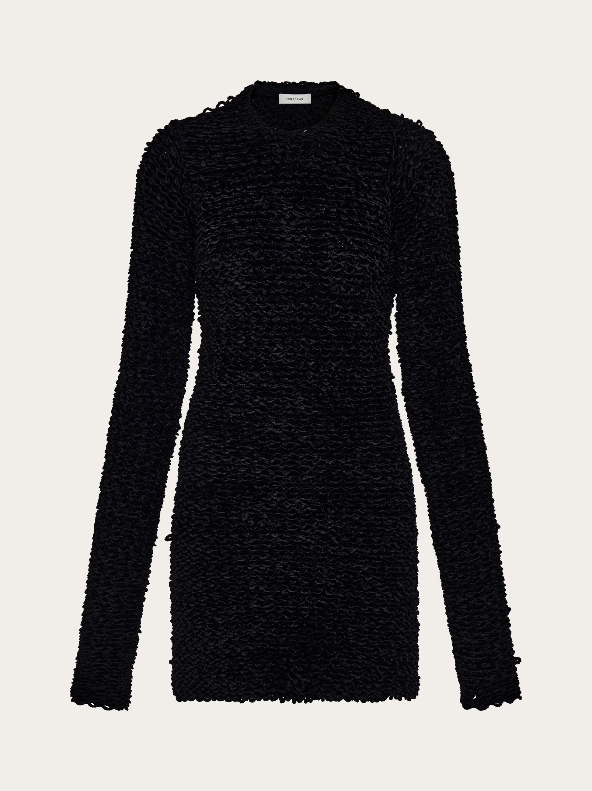 Astrakhan effect short dress - Women | Ferragamo