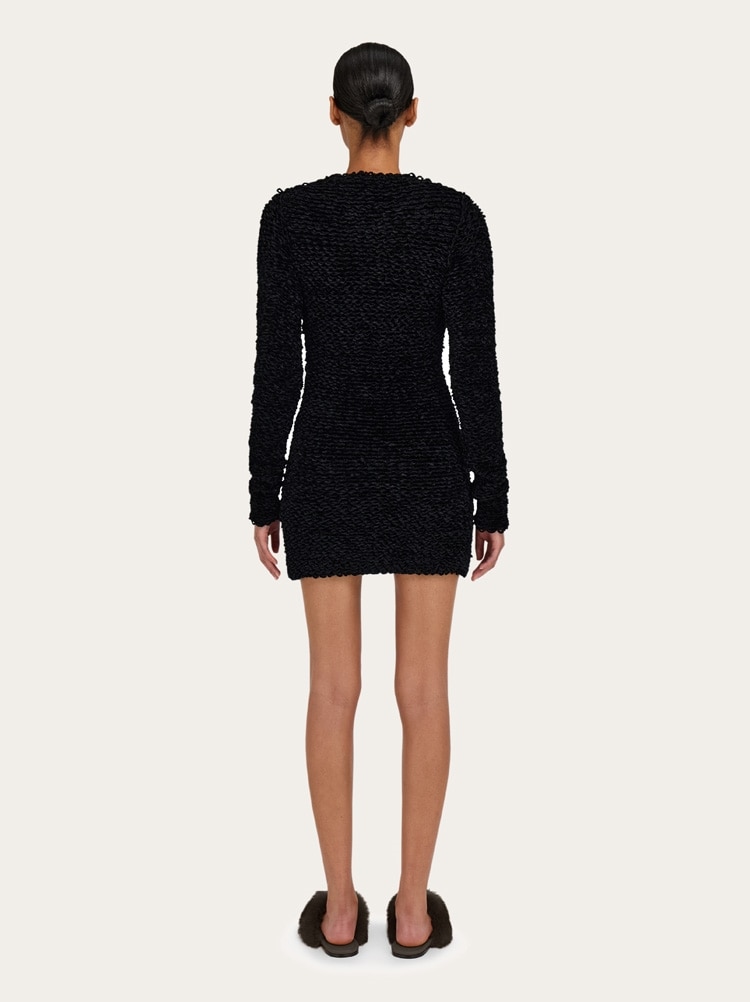 Astrakhan effect short dress Gallery image 4