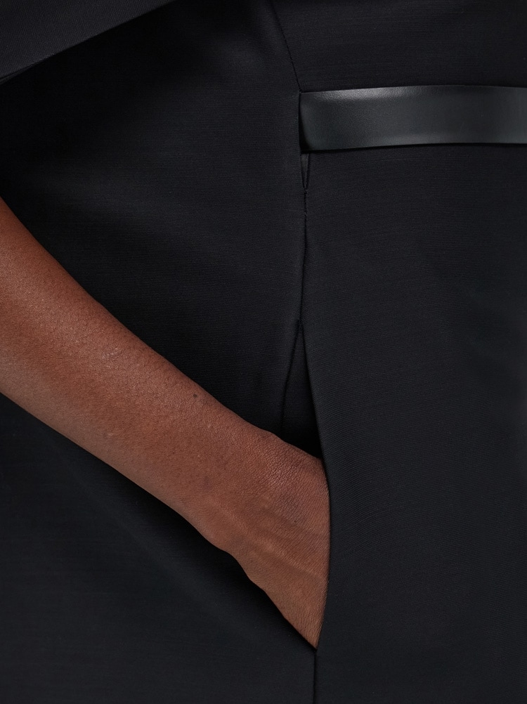 Belted midi dress with billowing front panel Gallery image 5