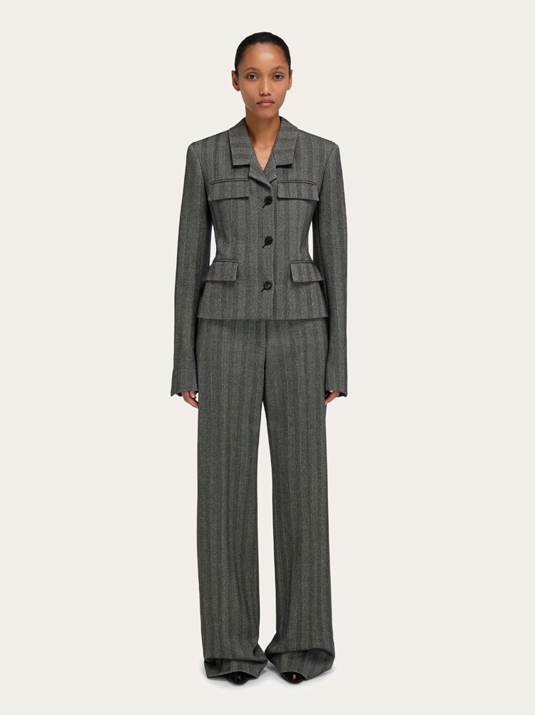 Pantalone sartoriale in chevron Gallery image 7
