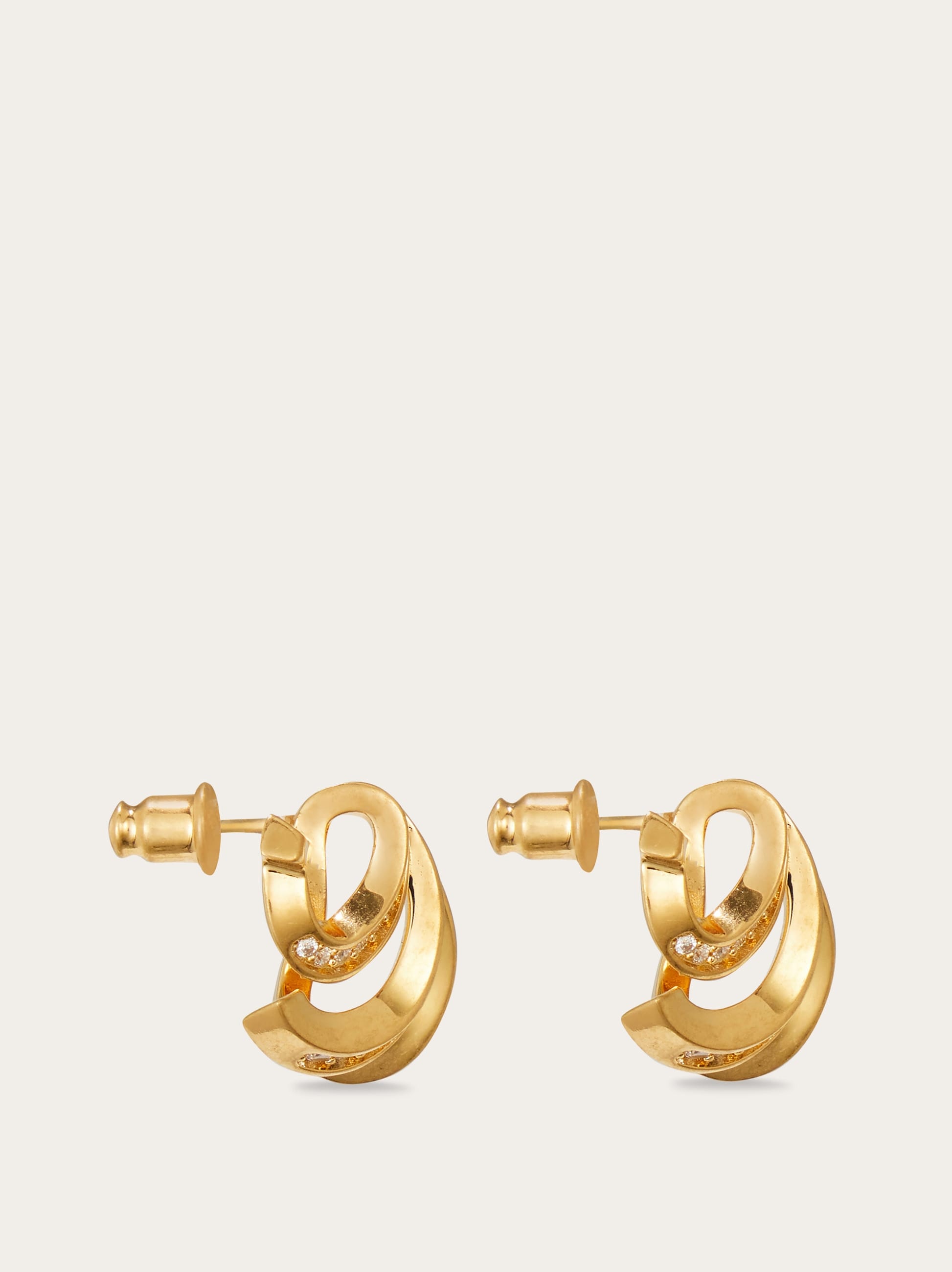 トリプルガンチーニ・クリスタルピアス - ウィメンズ | Ferragamo