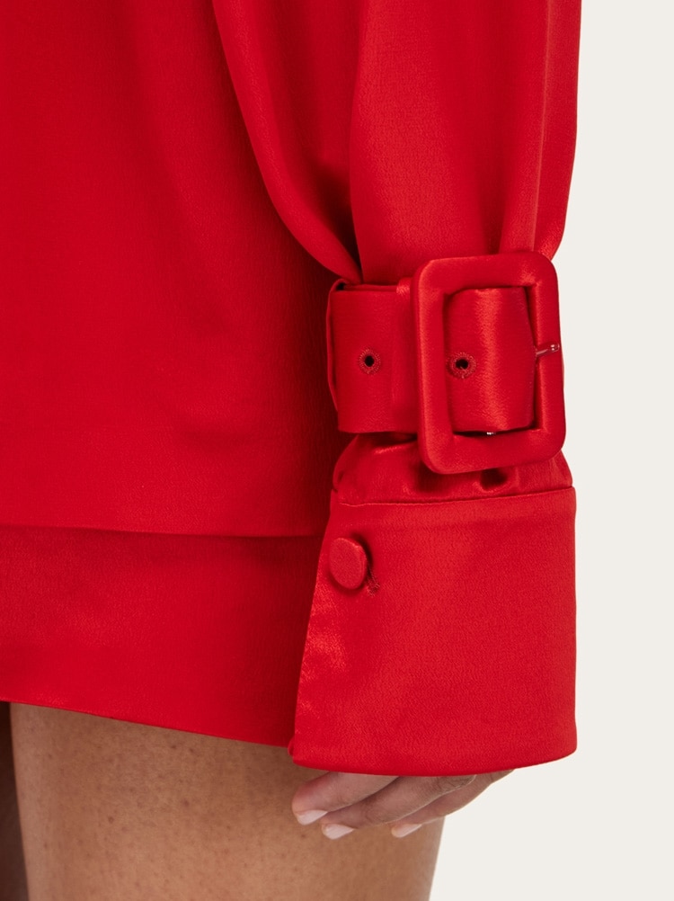 Short satin trench Gallery image 6