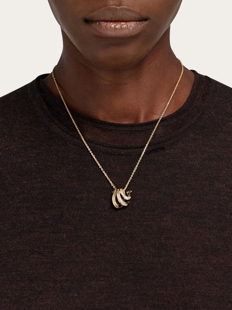 Triple Gancini pendant necklace Gallery image 3