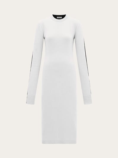 ワンピース FERRAGAMO Woman Dress White 13G875 782644 002 Sculptural stretch viscose dress - Women | Ferragamo