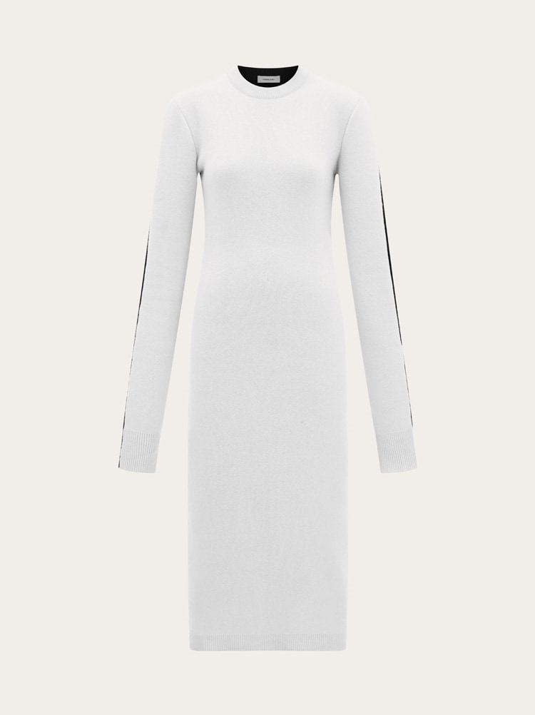 Two tone knitted dress Gallery image 1