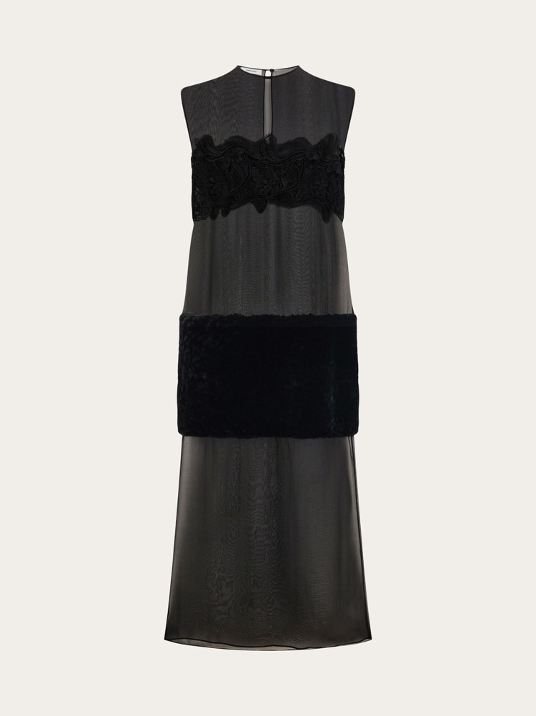 Shift dress with inlay details Gallery image 1
