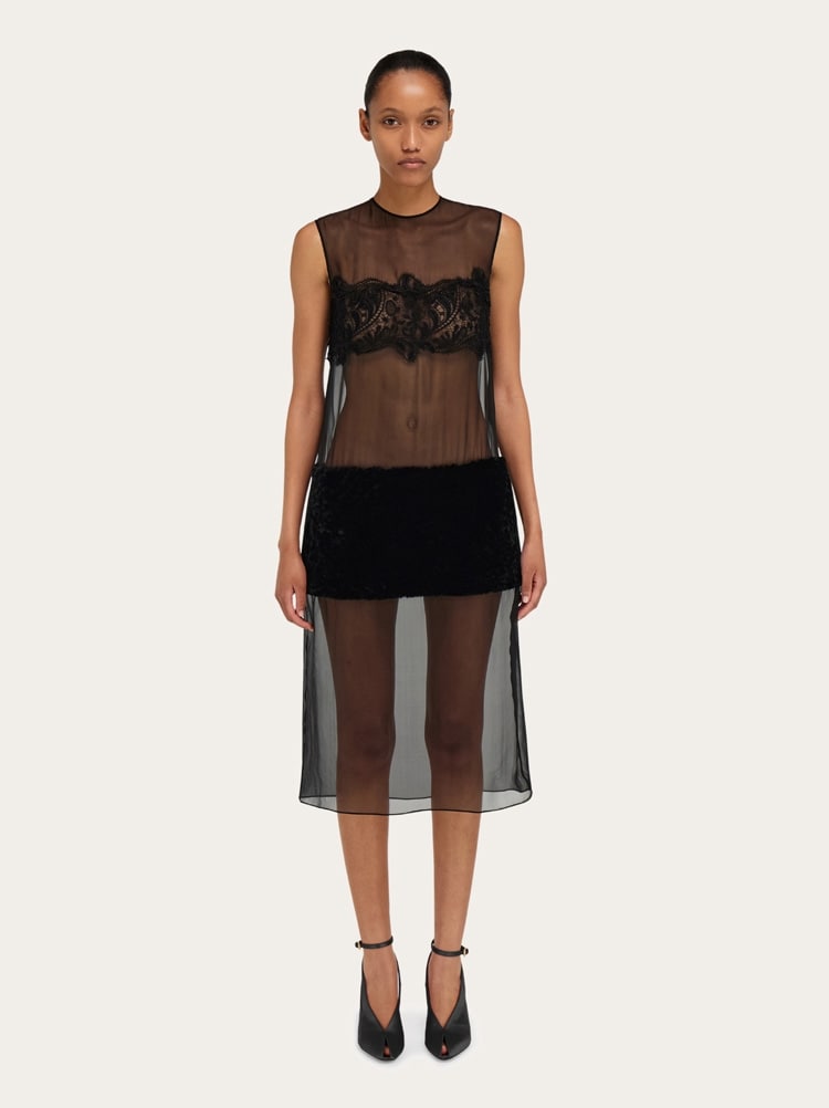 Shift dress with inlay details Gallery image 2