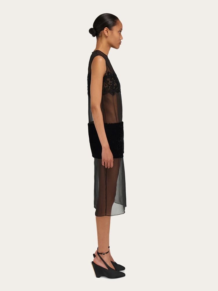 Shift dress with inlay details Gallery image 3