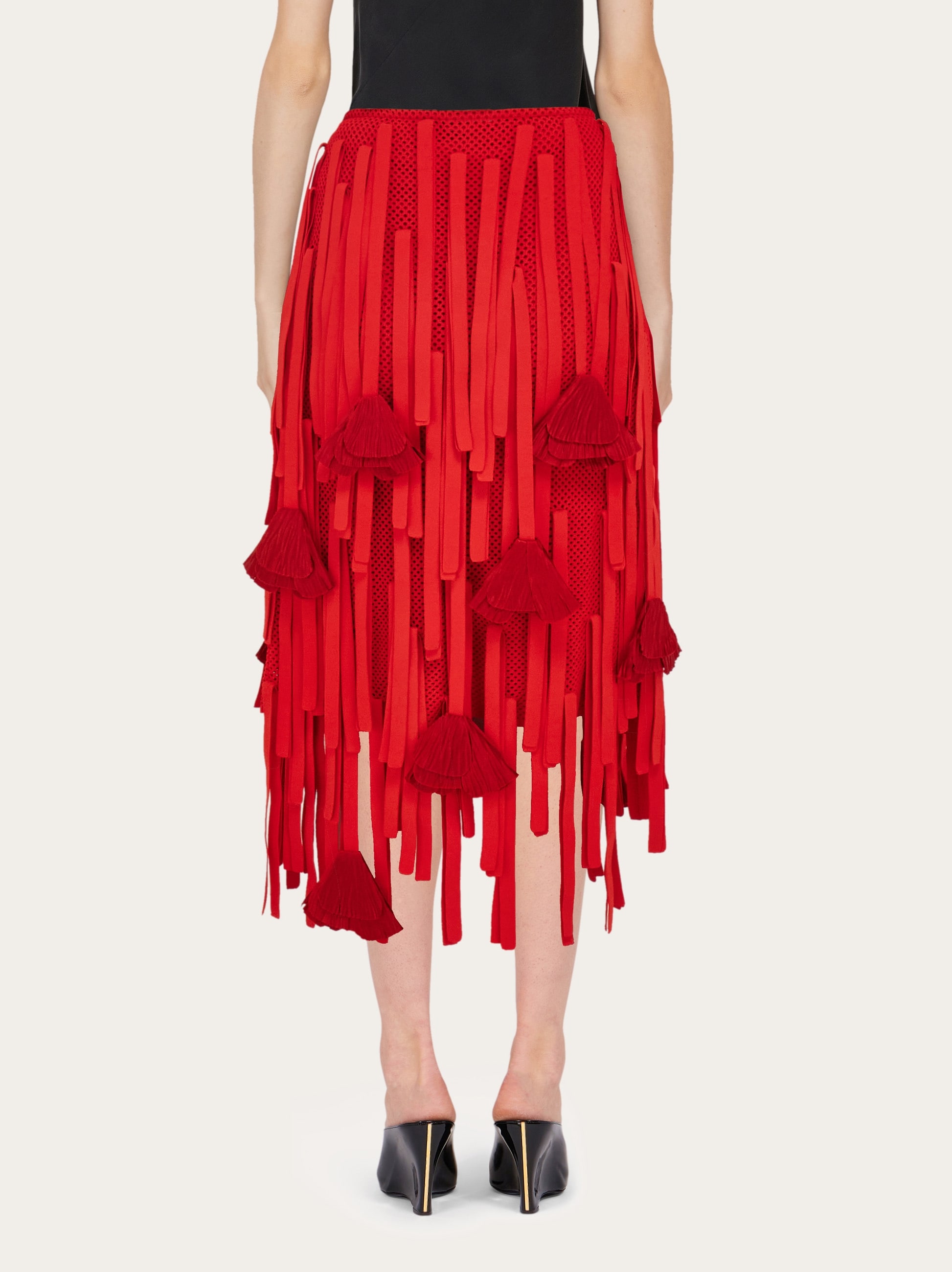 Mesh skirt with flower detail - Women | Ferragamo