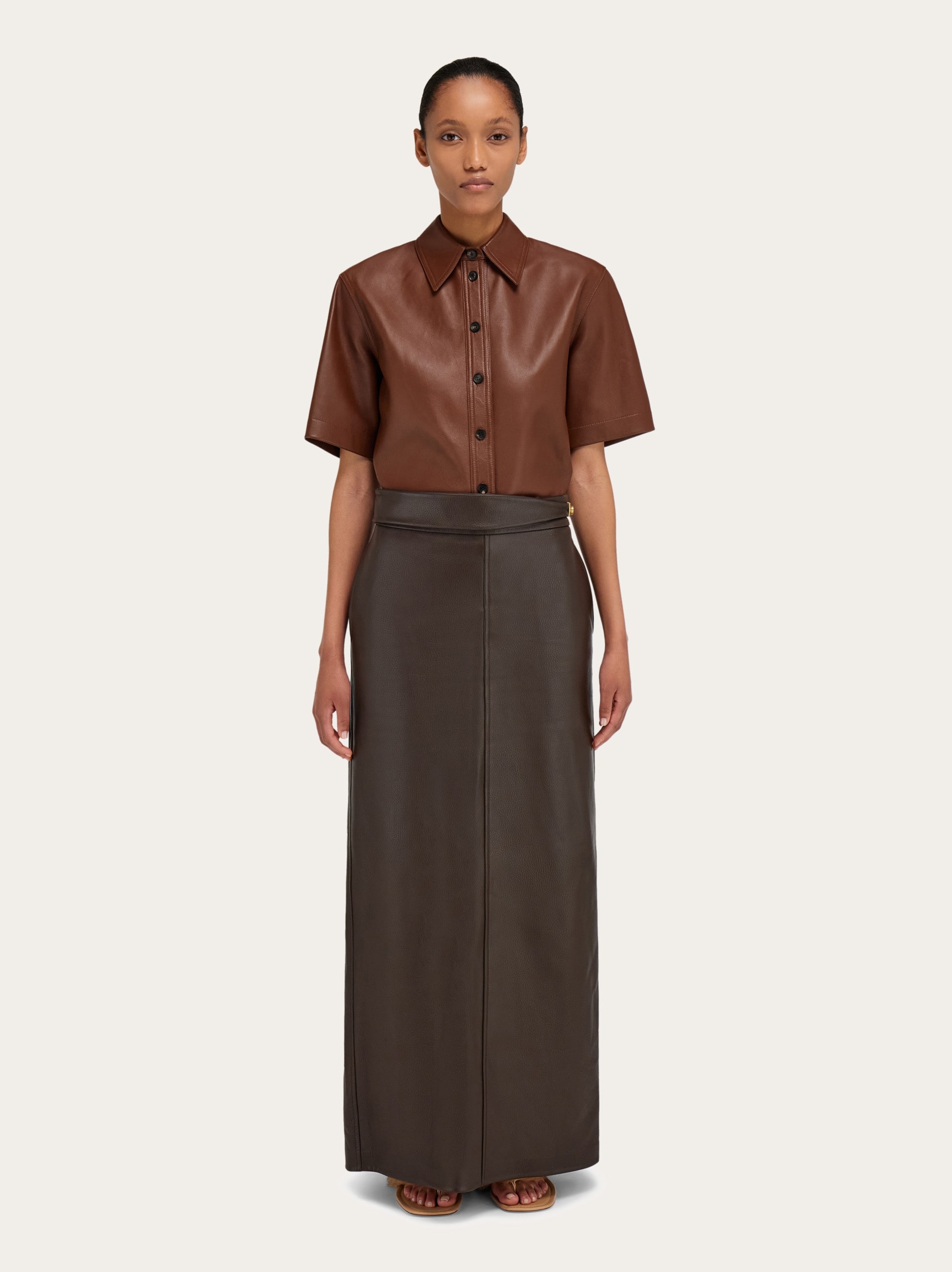 Longline nappa skirt - Women | Ferragamo