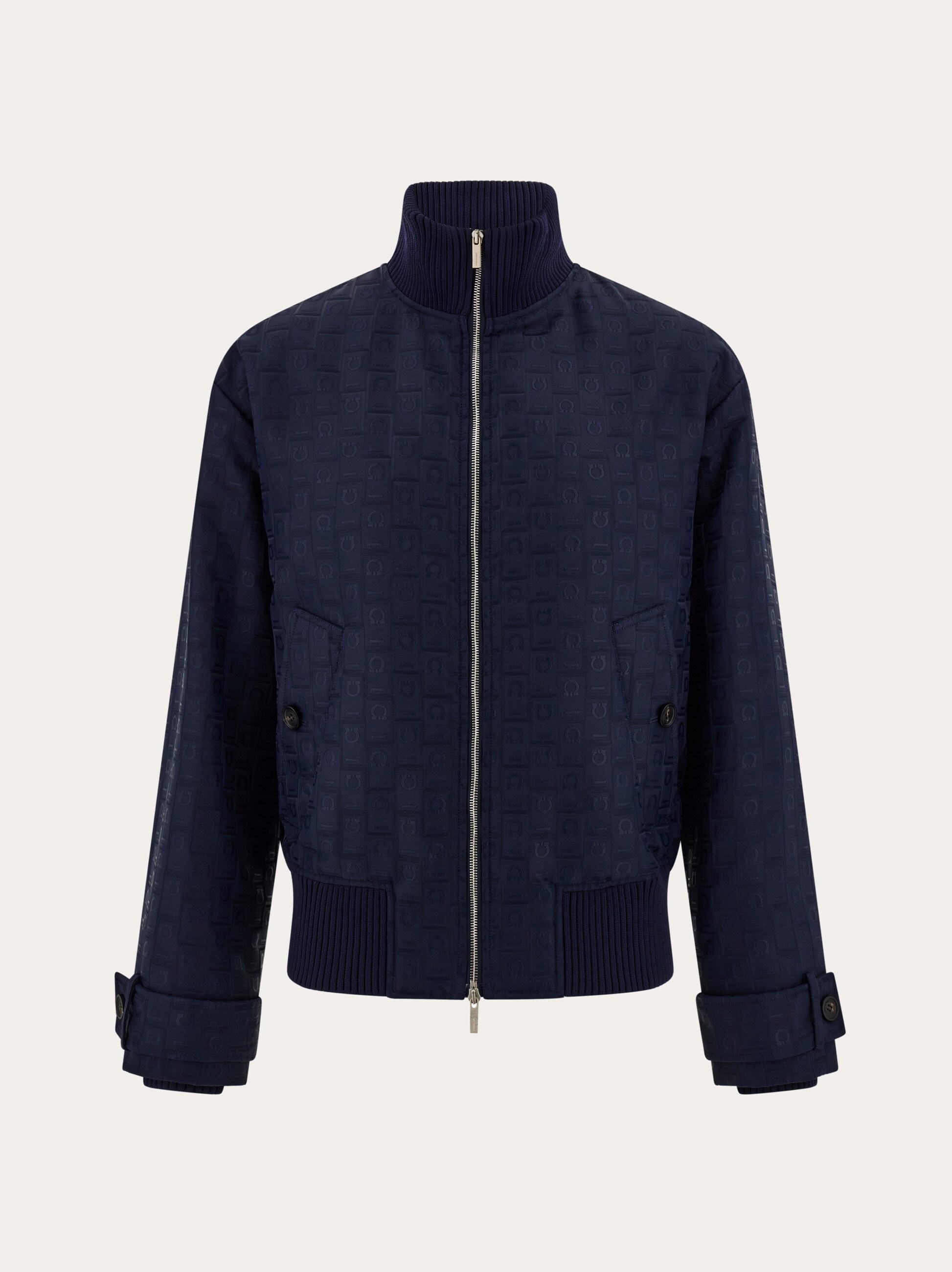 Blouson in Monogram nylon - Men | Ferragamo display picture 1