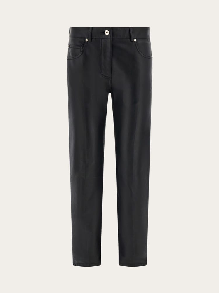 Five pocket trouser in nappa Gallery image 1