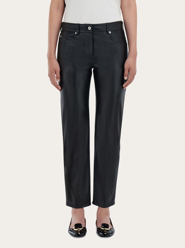Five pocket trouser in nappa Gallery image 2