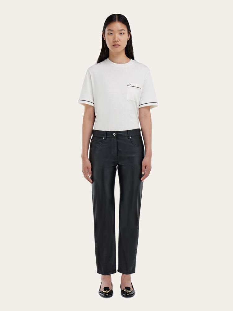 Five pocket trouser in nappa Gallery image 5