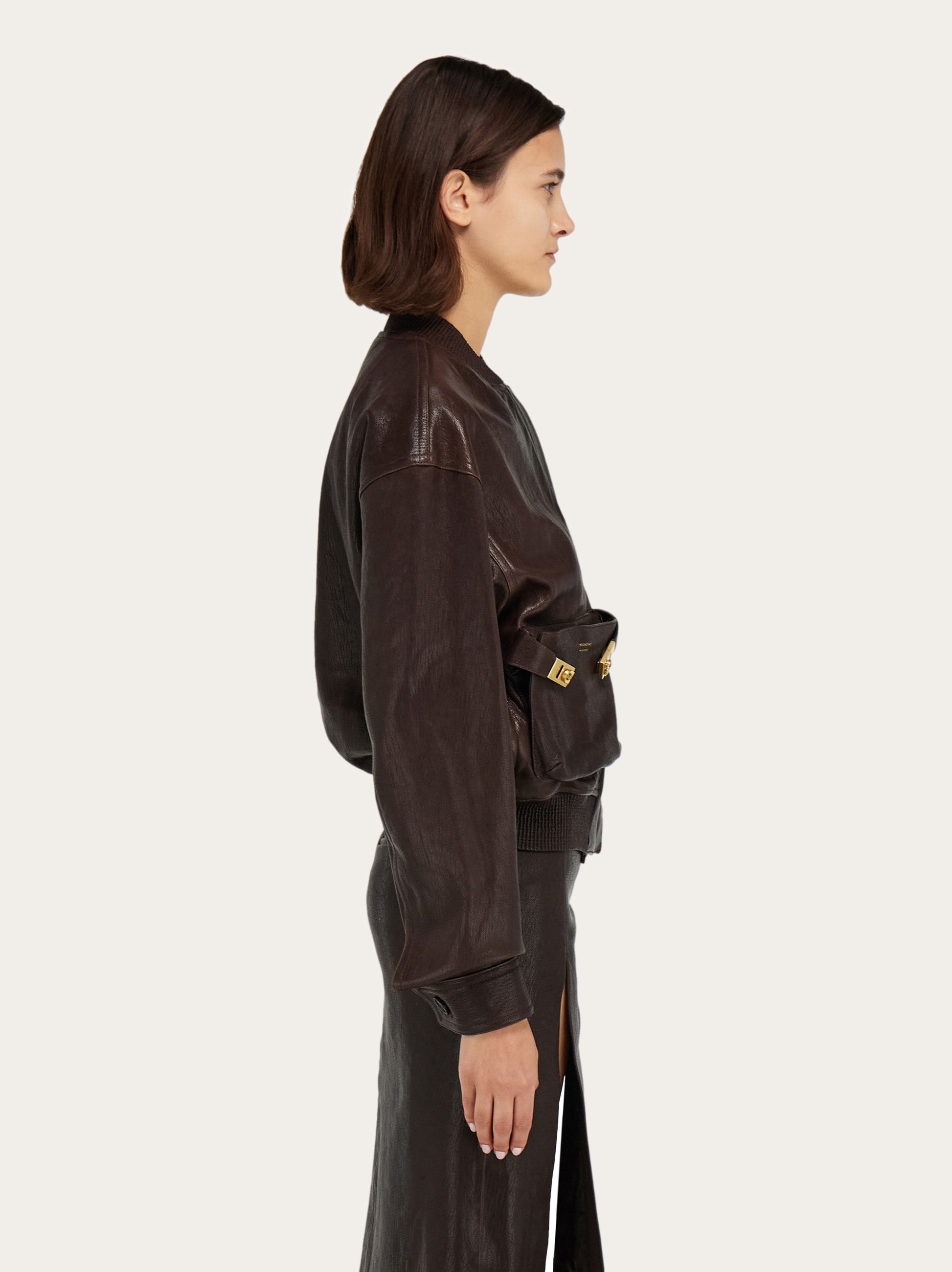 Leather bomber jacket - Women | Ferragamo