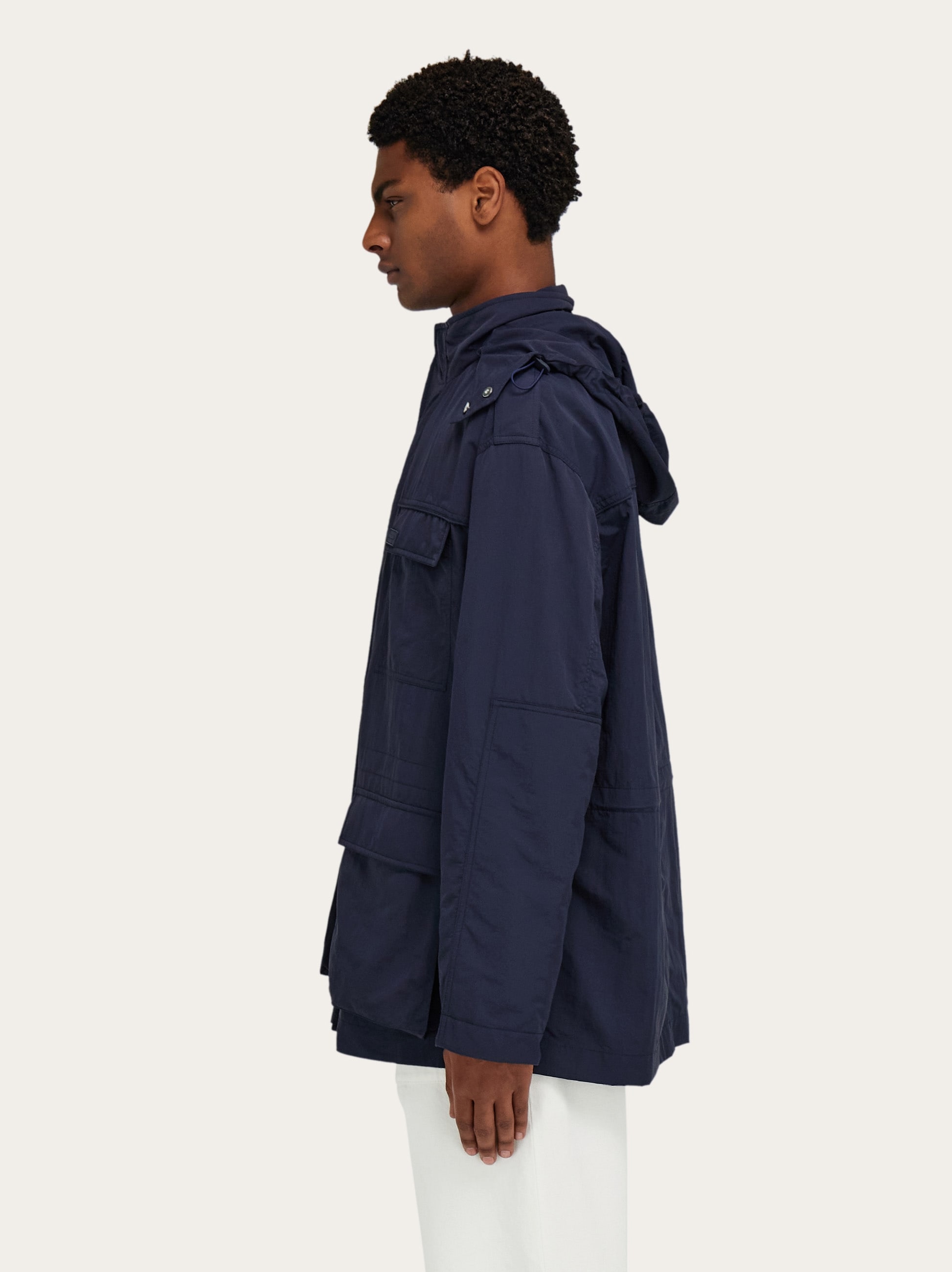 Salvatore Ferragamo ダークブルー ジャケット Ferragamo Leather Jacket | Blue | FARFETCH JO