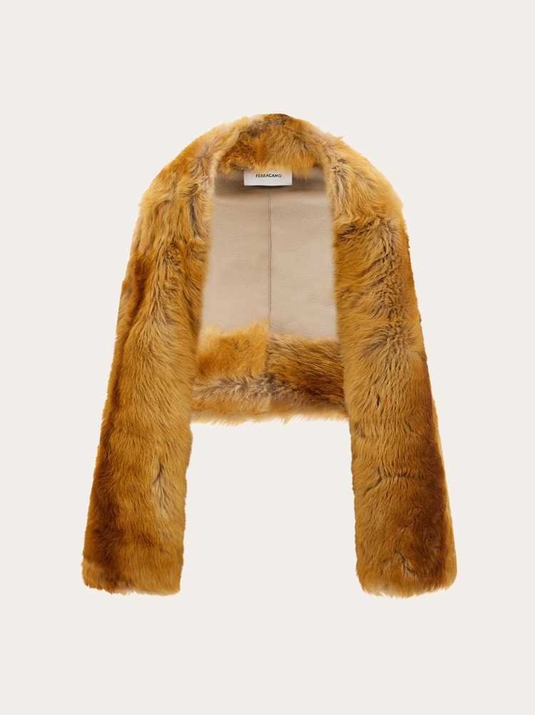 Shearling bolero coat Gallery image 1