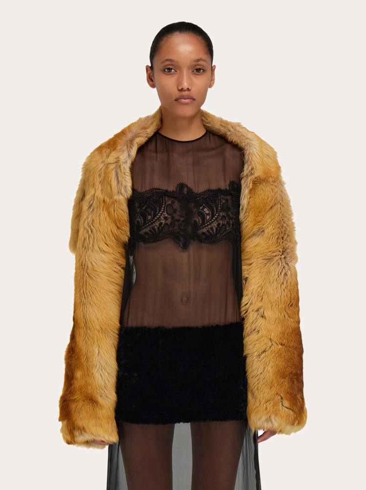 Shearling bolero coat Gallery image 2