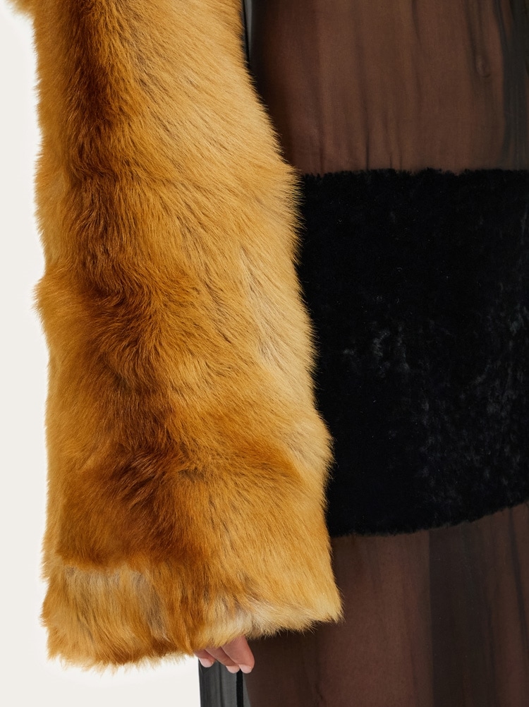 Shearling bolero coat Gallery image 6