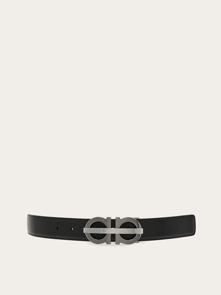 Reversible and adjustable Gancini belt Gallery image 1