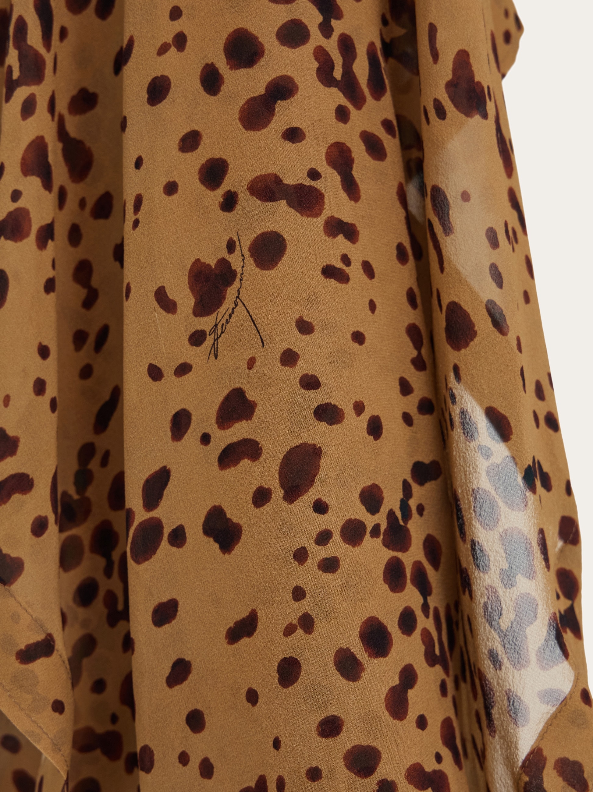 Silk dress with orchid print - Women | Ferragamo