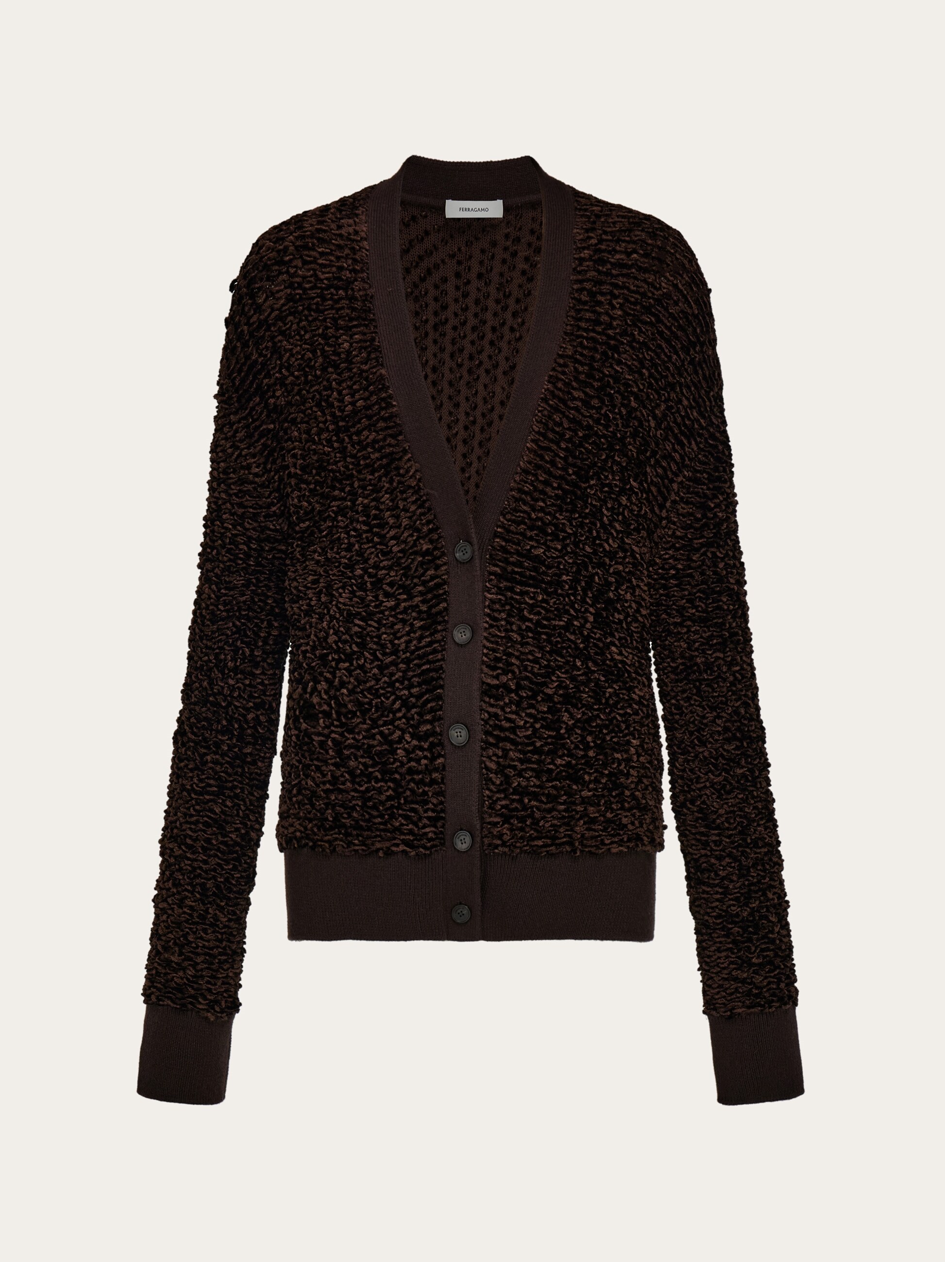 Salvatore Feragamo Vネックカーディガン ブラック M Vネックカーディガン - ウィメンズ | Ferragamo