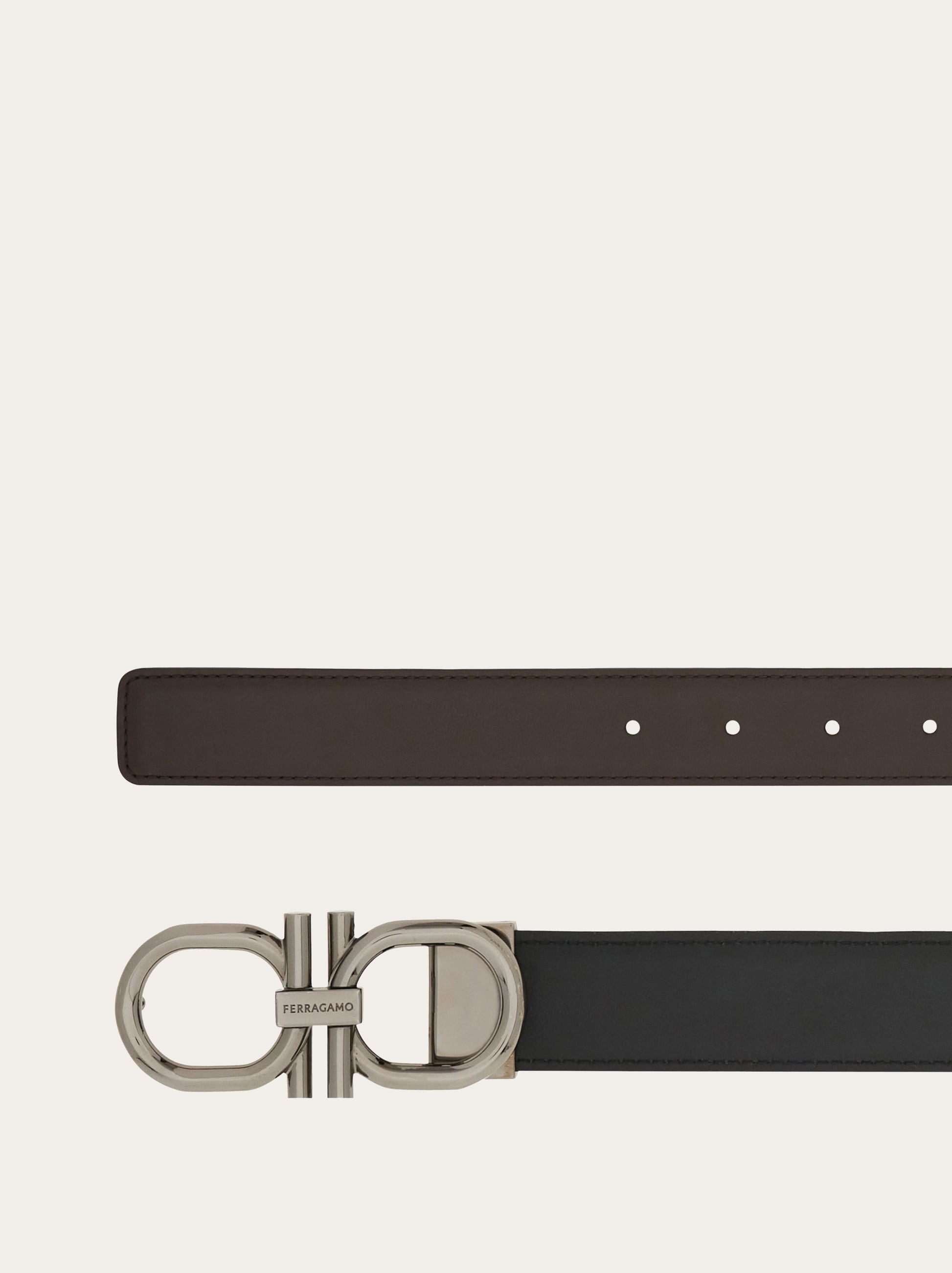 Reversible and adjustable Gancini belt - Men | Ferragamo