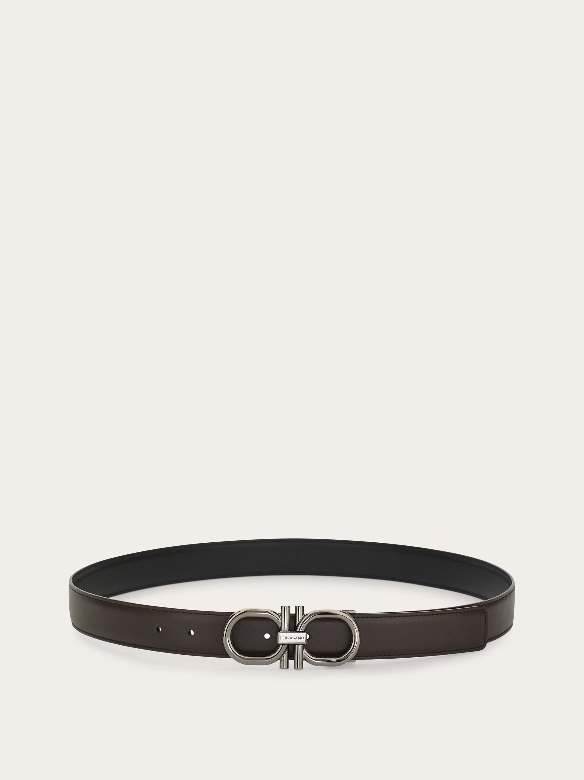 Reversible and adjustable Gancini belt - Men | Ferragamo Reversible and adjustable Gancini belt - Men | Ferragamo