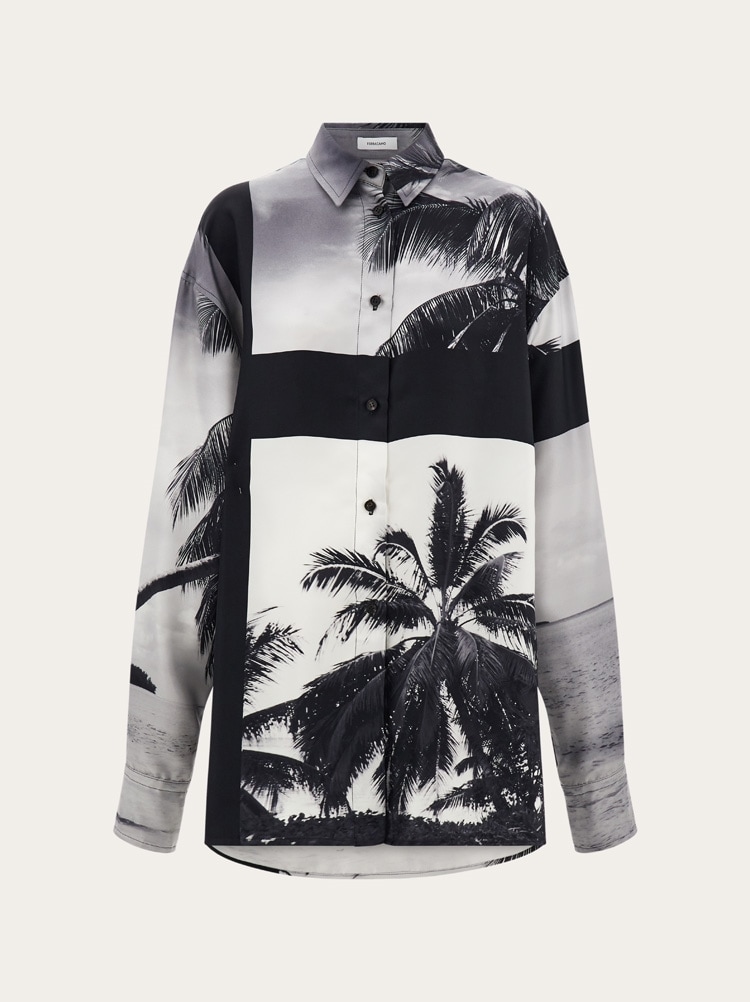 Oversize shirt with Trinidad print Gallery image 1