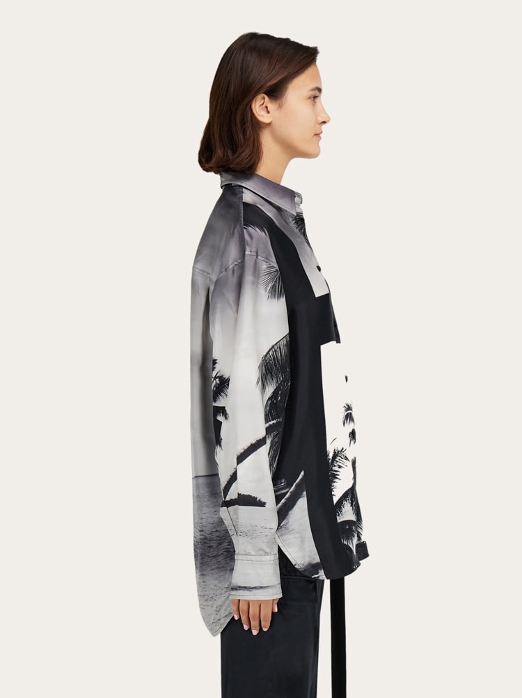 Oversize shirt with Trinidad print Gallery image 3