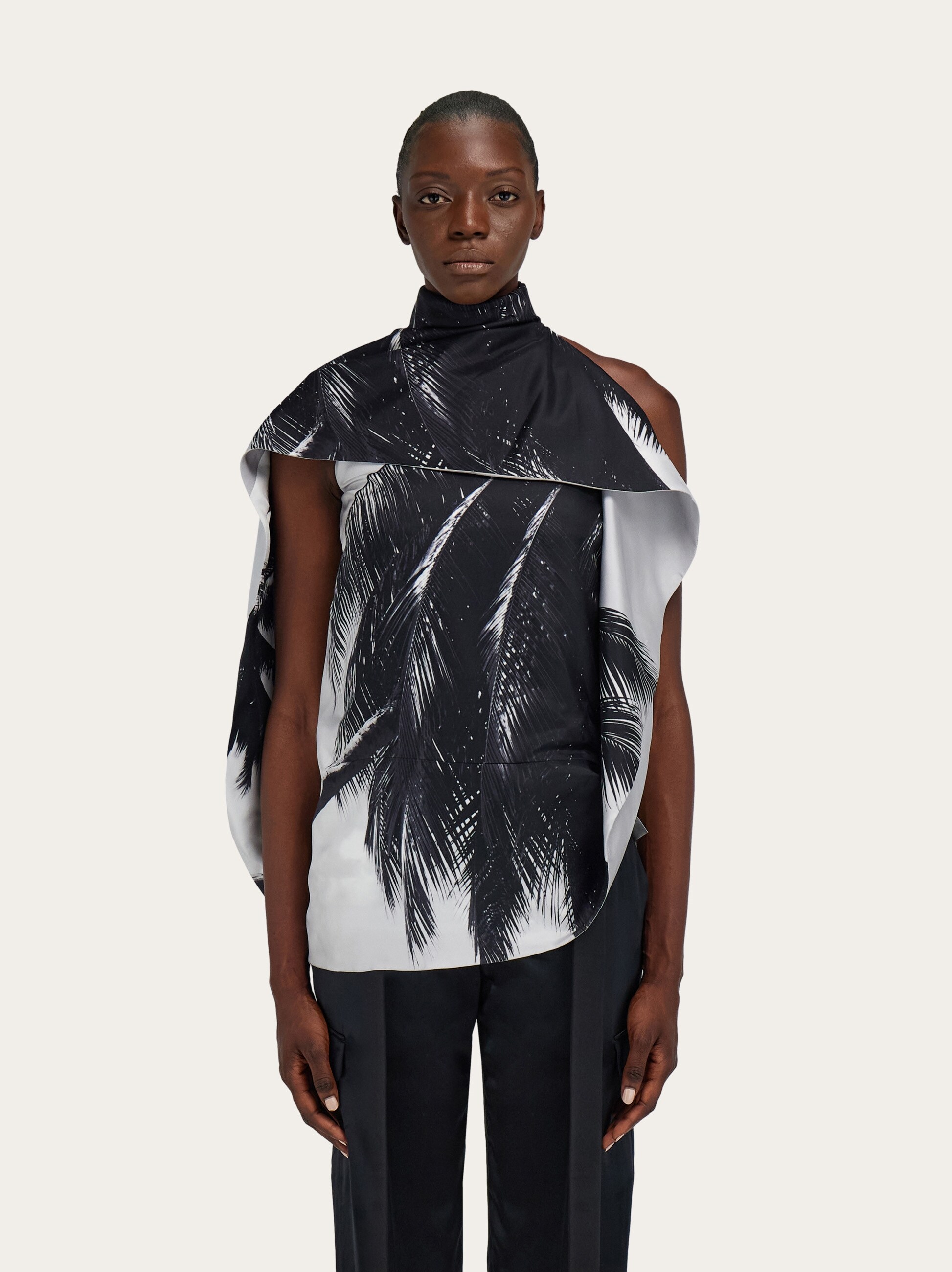 Asymmetric blouse with Trinidad print - Women | Ferragamo