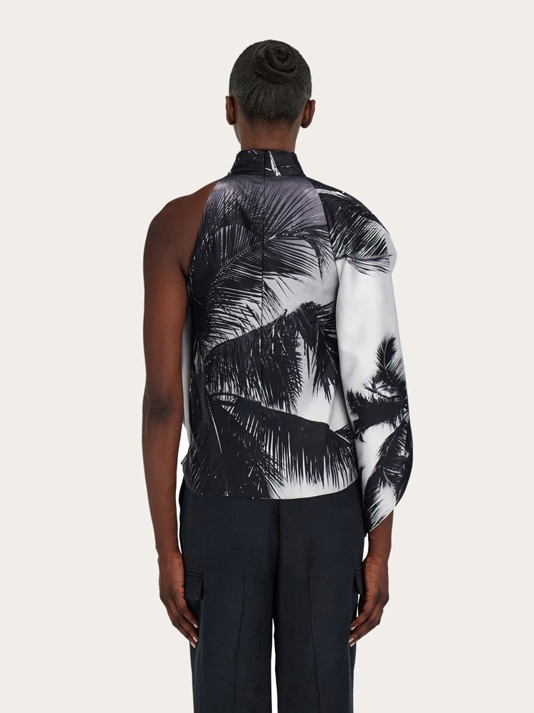 Asymmetric blouse with Trinidad print Gallery image 3