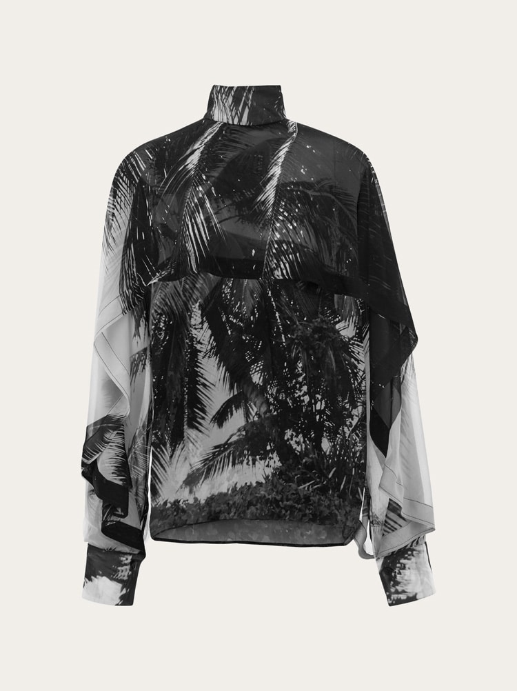 Georgette shirt with Trinidad print Gallery image 1