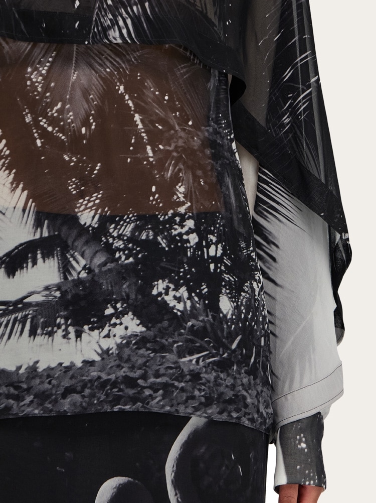 Georgette shirt with Trinidad print Gallery image 6