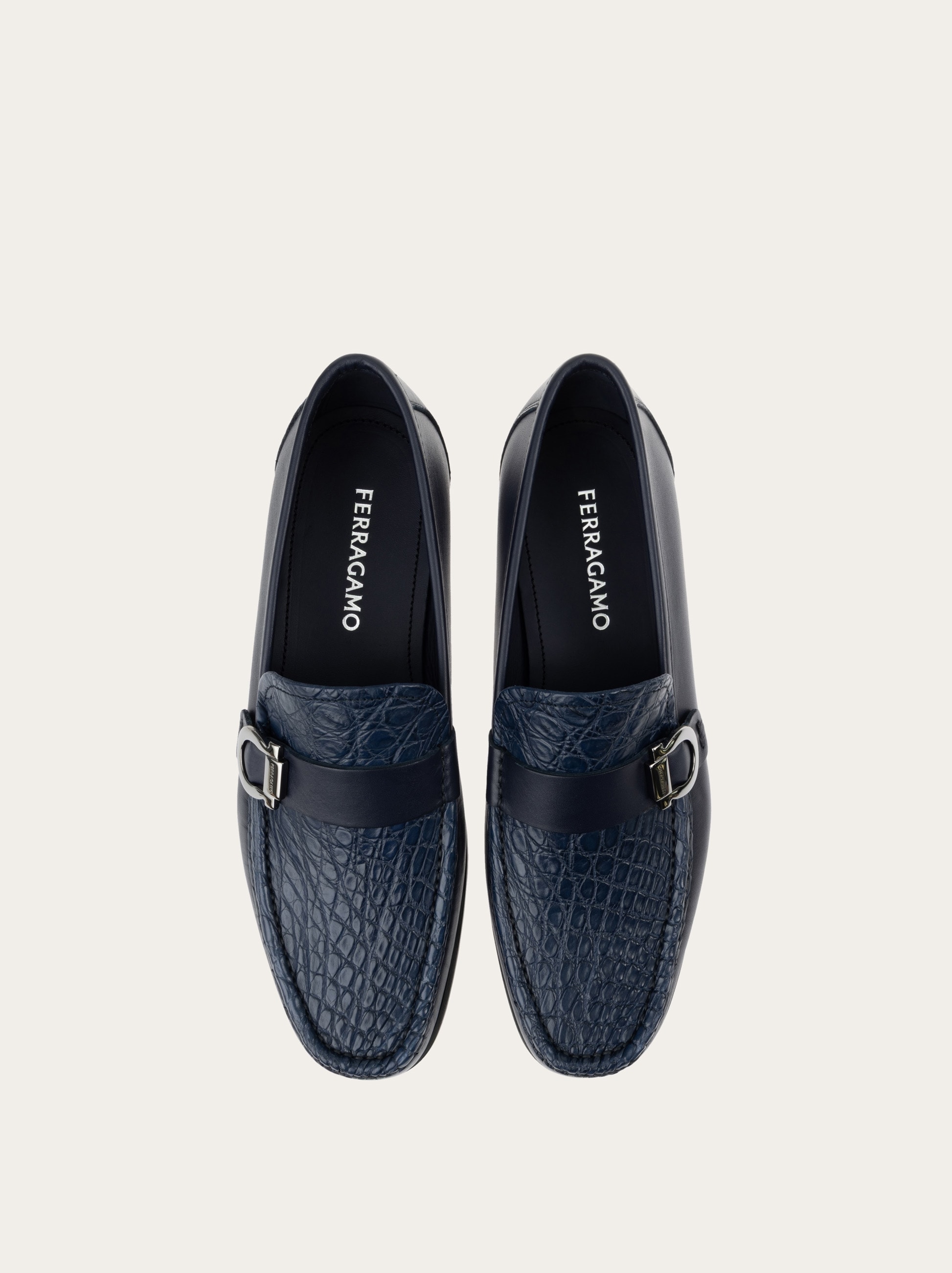 Loafer with Gancini ornament - Men | Ferragamo