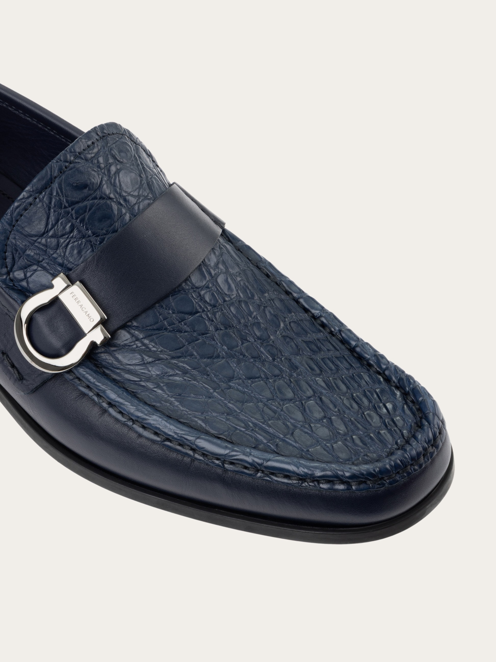 Loafer with Gancini ornament - Men | Ferragamo